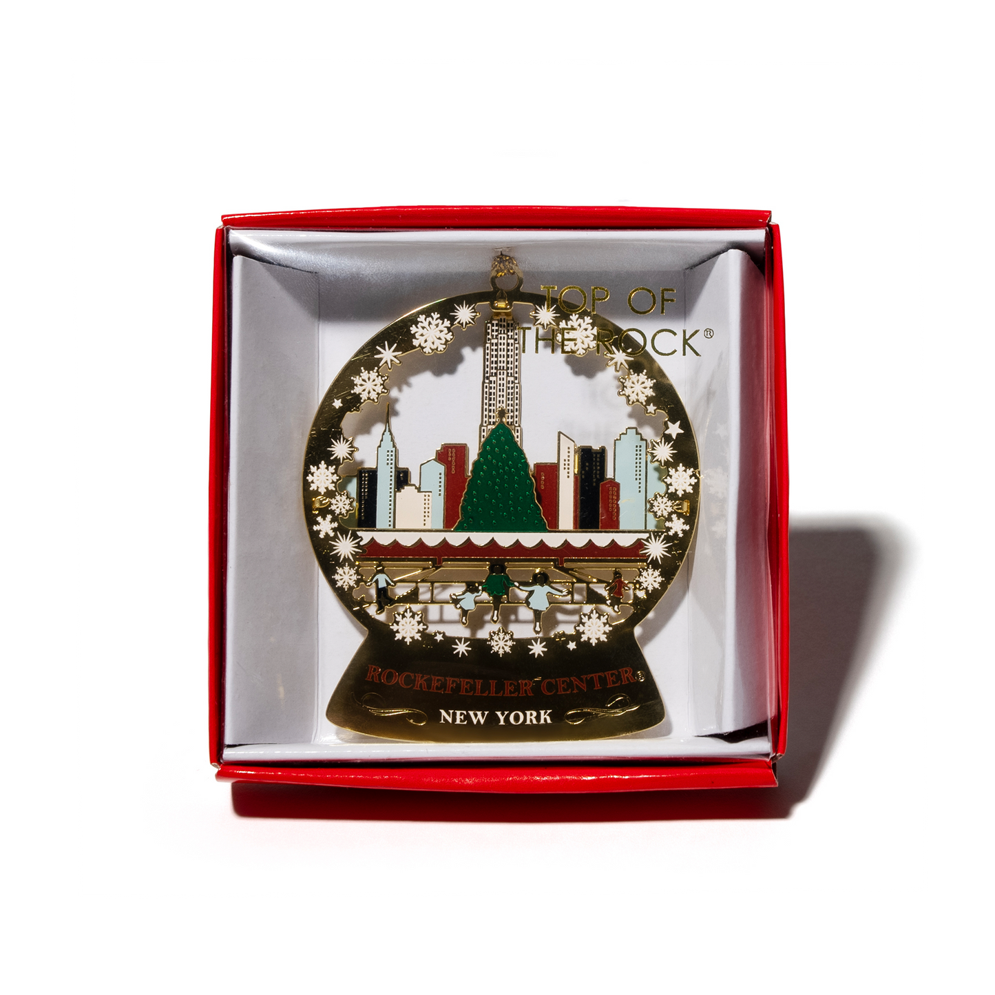 Ornament Flat Building Skater Christmas