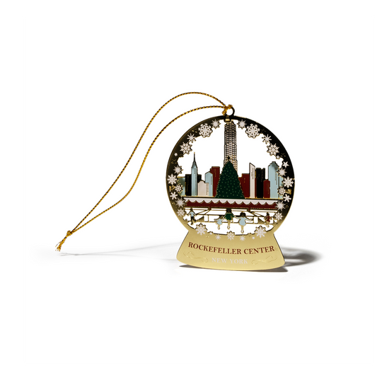 Ornament Flat Building Skater Christmas