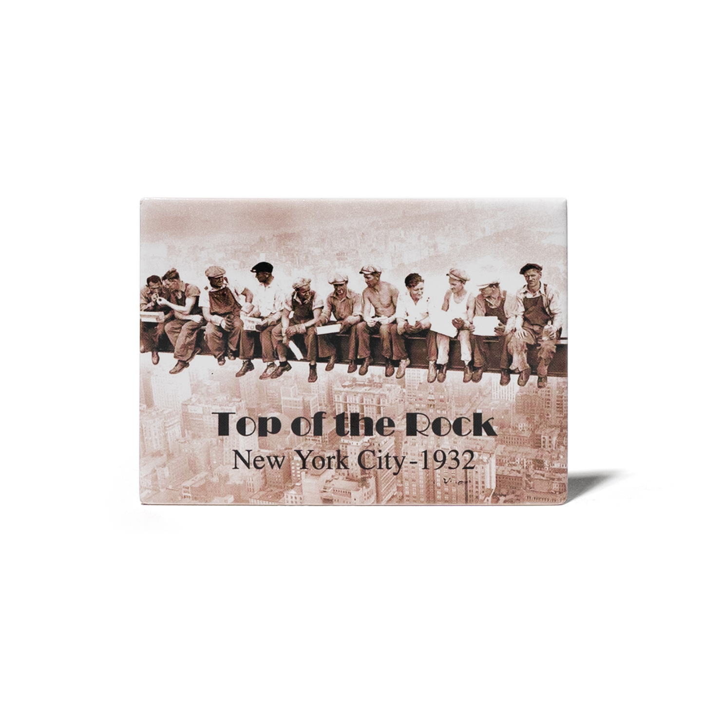 Sepia Men On A Beam Magnet