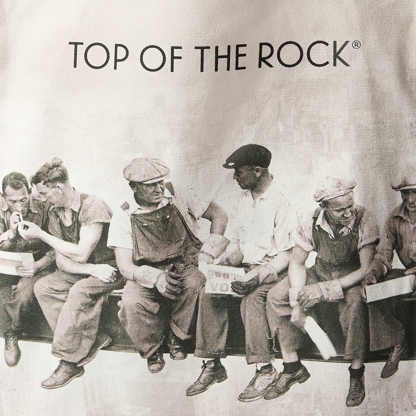 Men on a Beam Canvas Tote