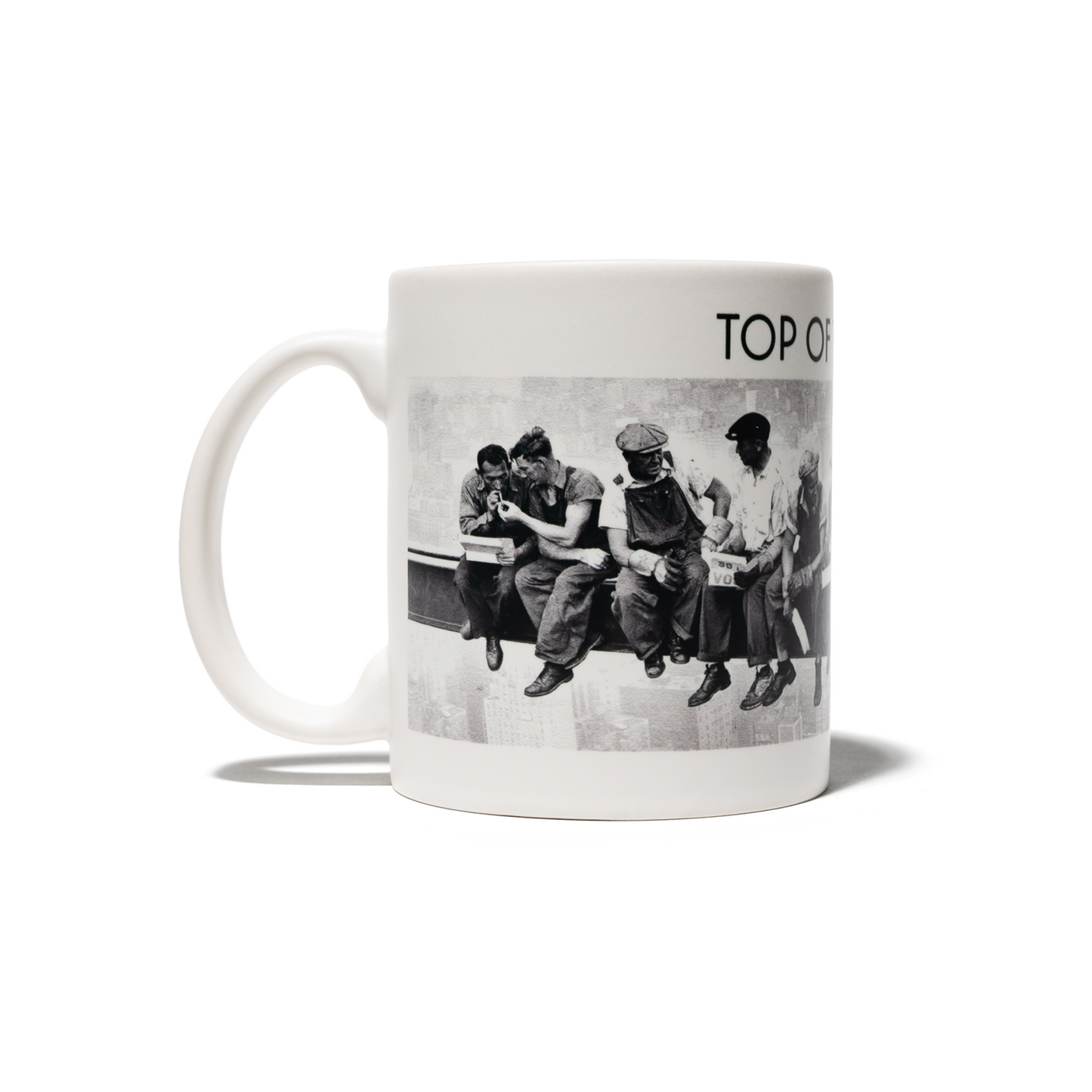 Men on the Beam Top of the Rock Mug