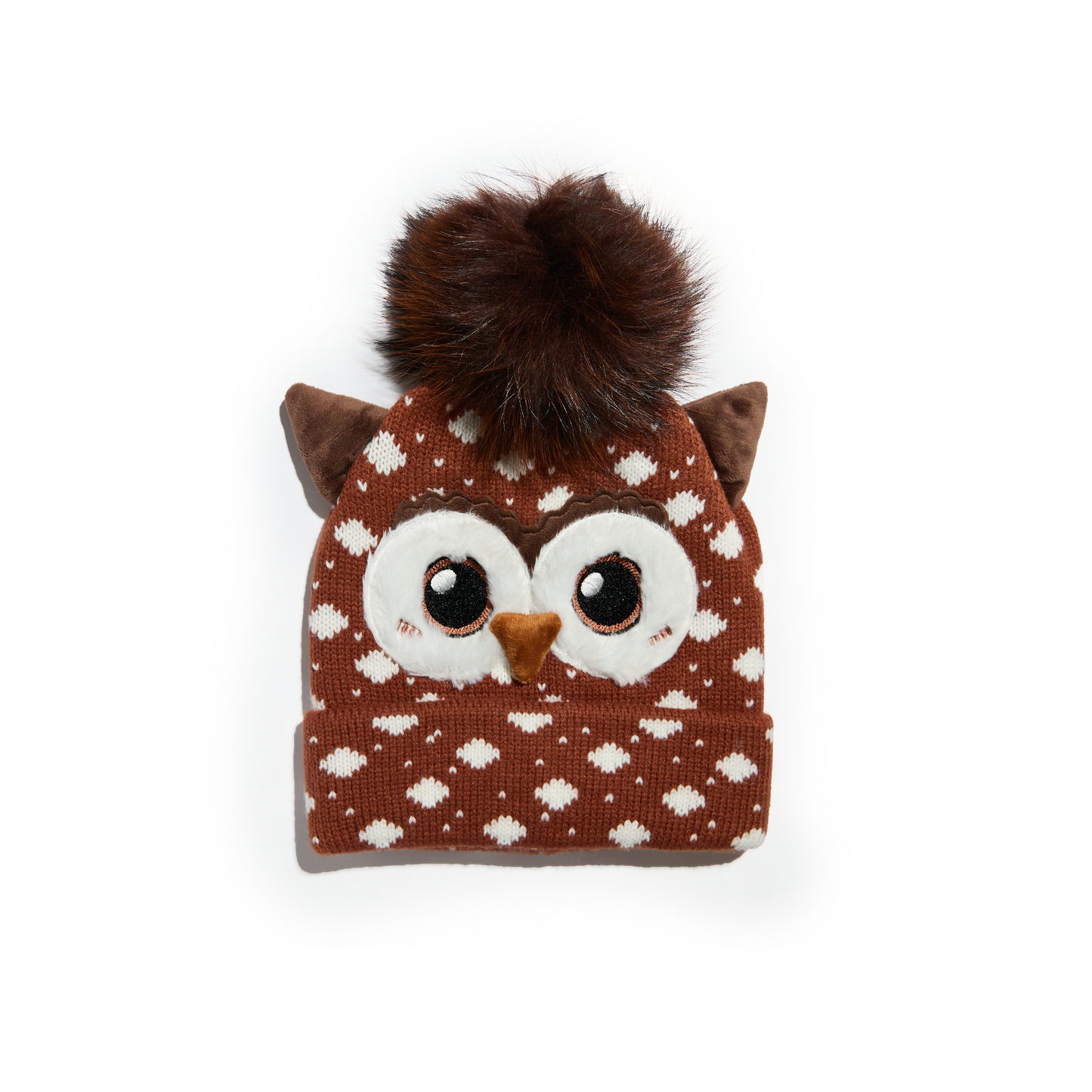 Roxy the Owl Patterned Pom Pom Hat