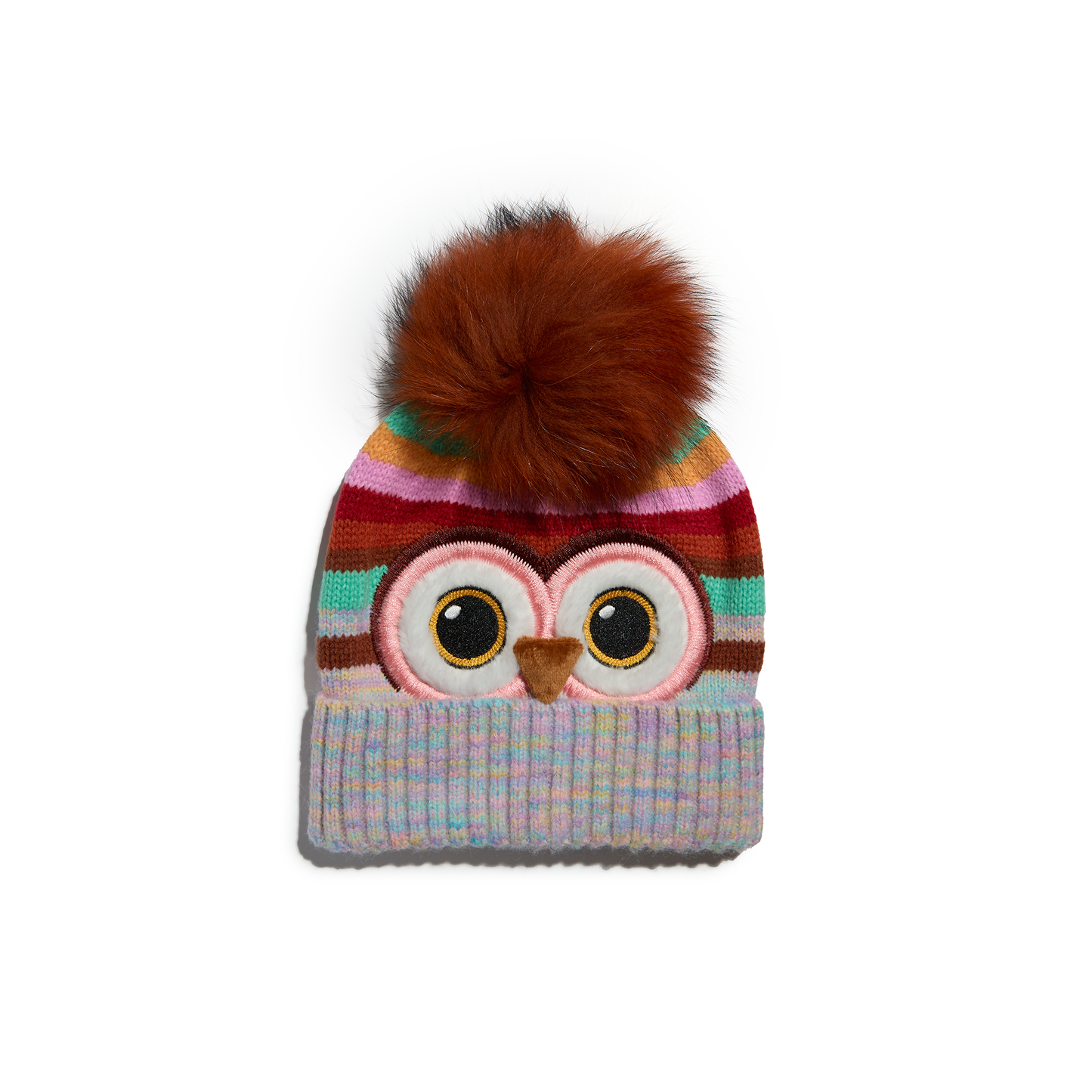 Roxy the Owl Striped Pom Pom Hat