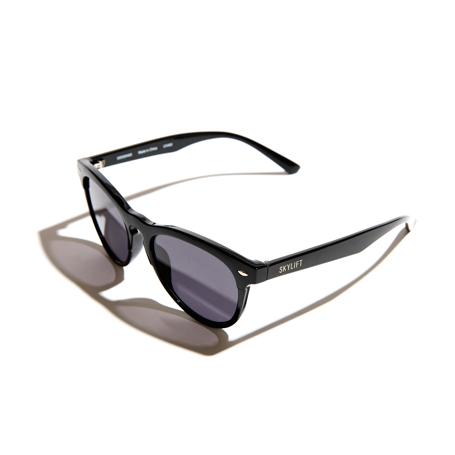 Skylift Round Black Sunglasses
